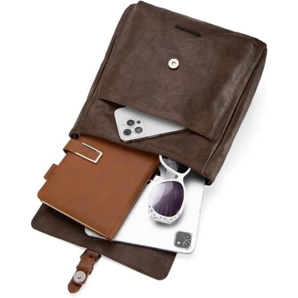 Womens Medium Backpack Convertible Coffee